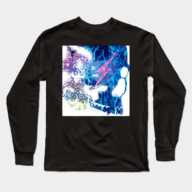 Short Circuit Long Sleeve T-Shirt by Dollsfreakshow